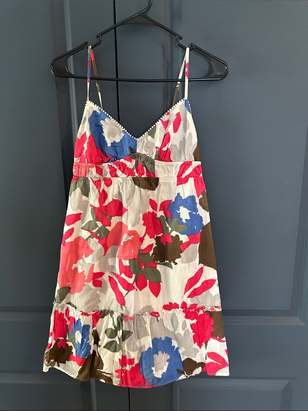 American Eagle Floral Mini Dress Women’s Small Pink Blue Boho Sleeveless